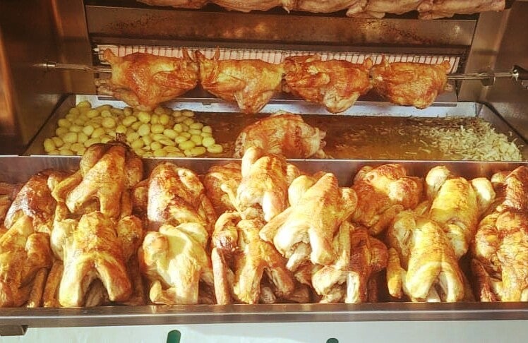 Poulet fermier rôti