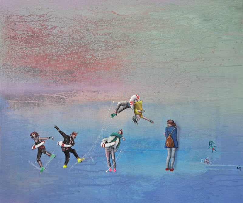 Öl und Acryl auf Leinwand HOLT