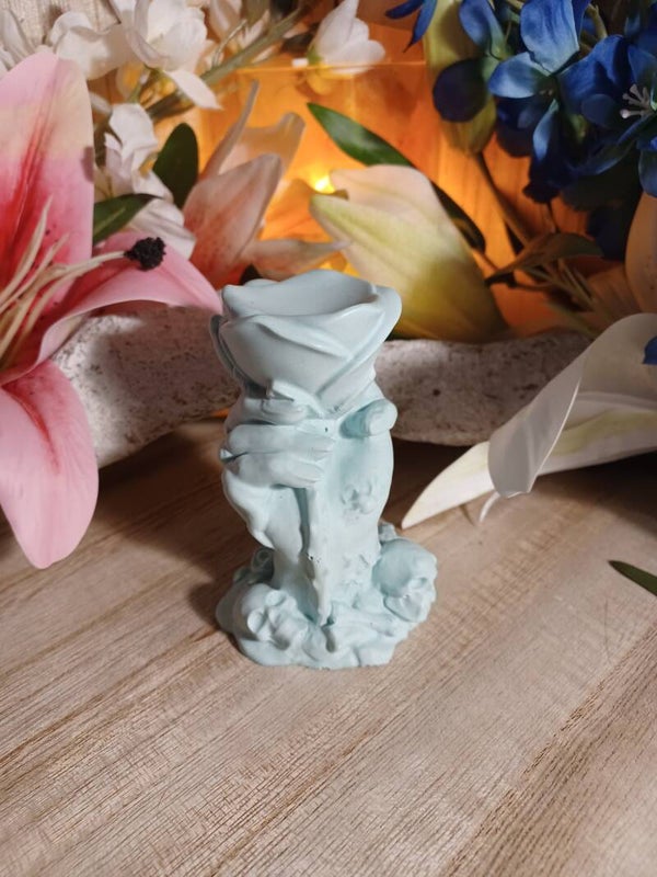 Rozenknop in hand groen