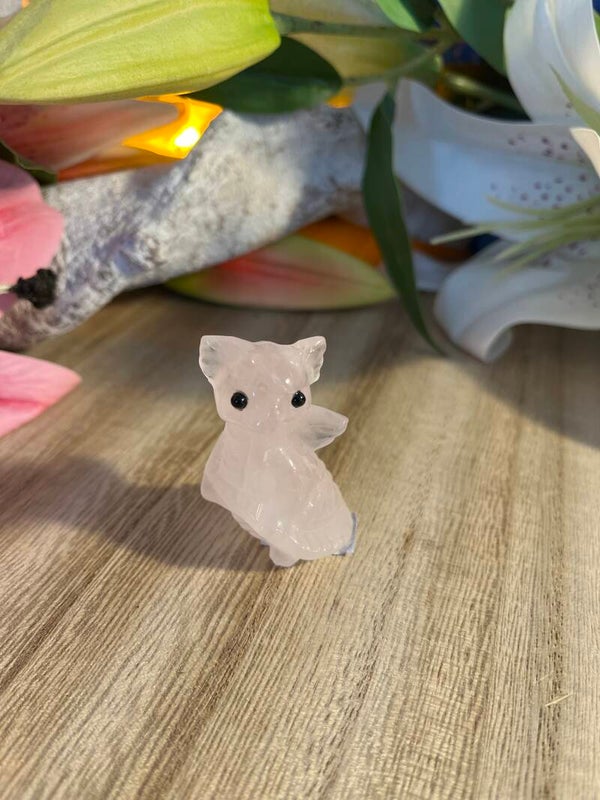 draakje mini staand rozenkwarts