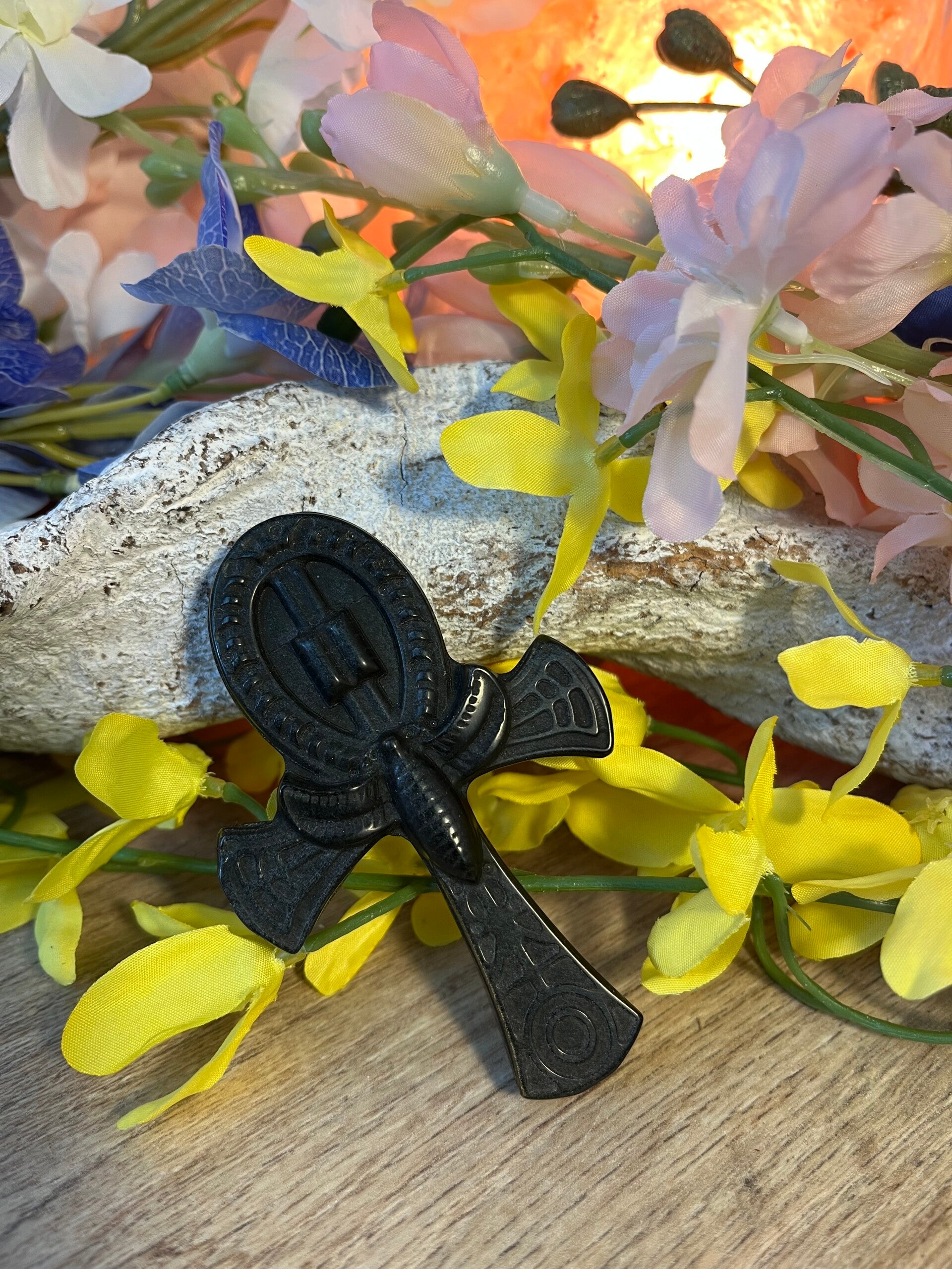 Obsidiaan Goud in Ankh symbool 784