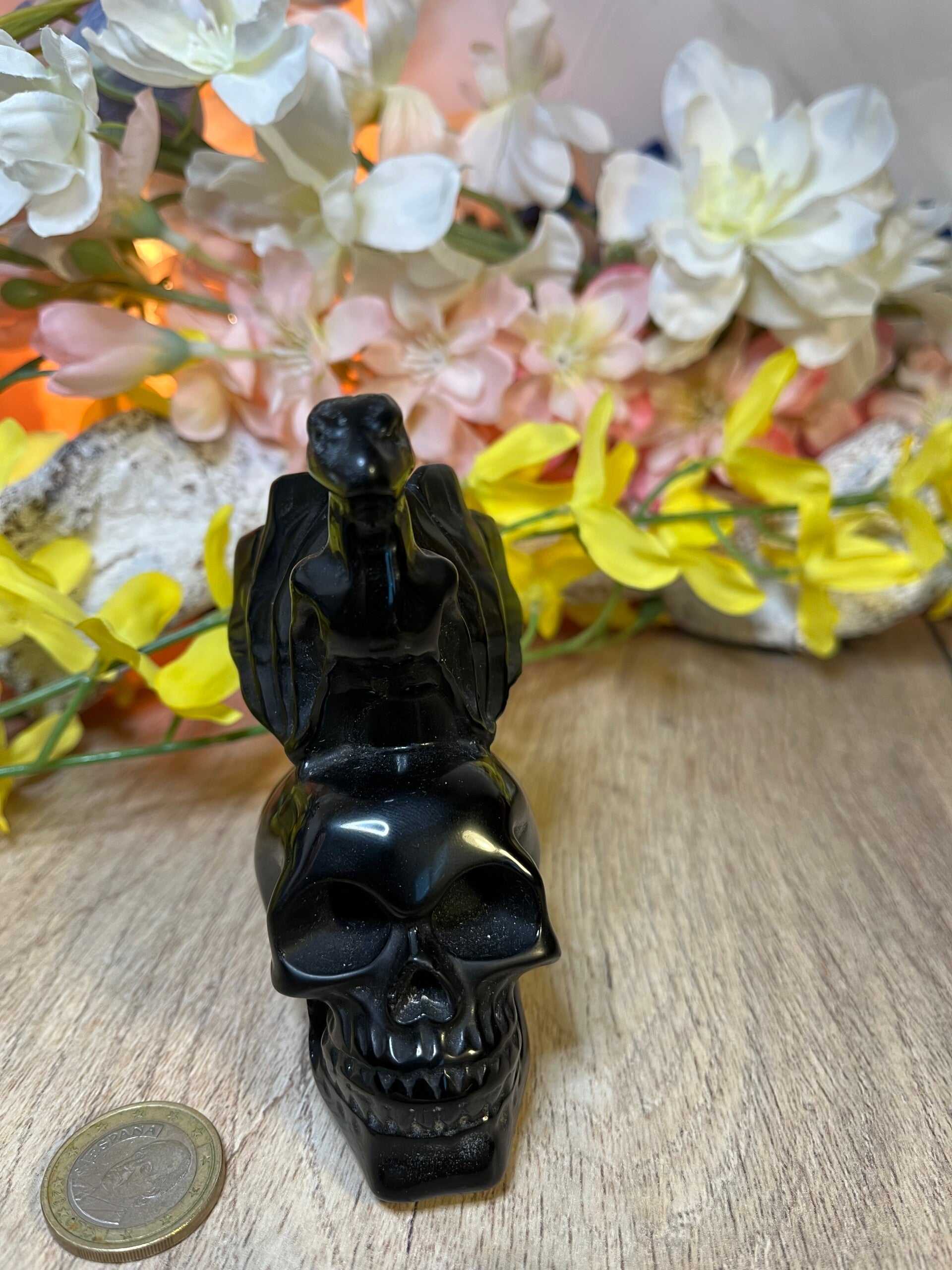 Skull met draak uit obsediaan
