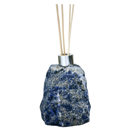 Edelsteen diffuser | Rozenkwarts | Bergkristal | Sodaliet | Groene kwarts | Vuurcalciet