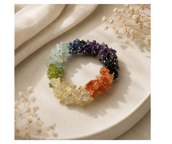 Chakra cluster splitarmband
