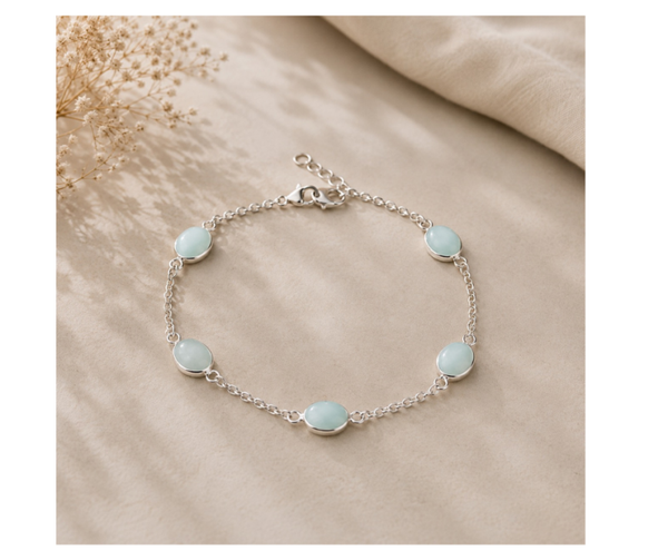 Chalcedoon aqua armband | Immuunsysteem en Gemoedsrust