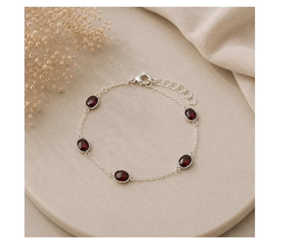 Granaat armband | Inzicht, Bloedsomloop en Energie
