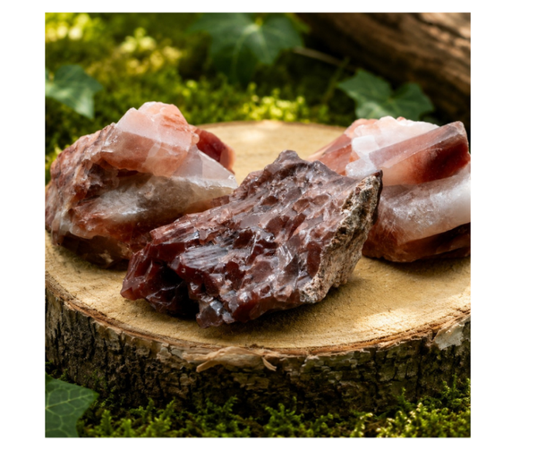 Calciet rood ruw | Positieve energie en Gewrichten