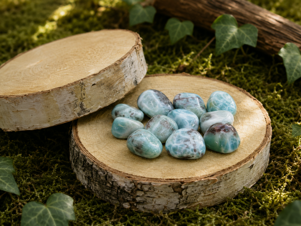 Larimar trommelsteen | Larimar - Heft blokkades op en Heelt je hart