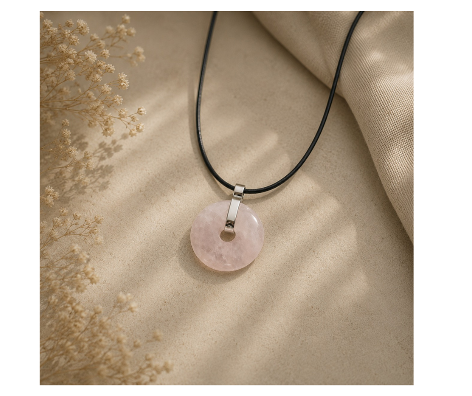 Rozenkwarts donuthanger | (Zelf)Liefde, Positieve affirmaties en Hart
