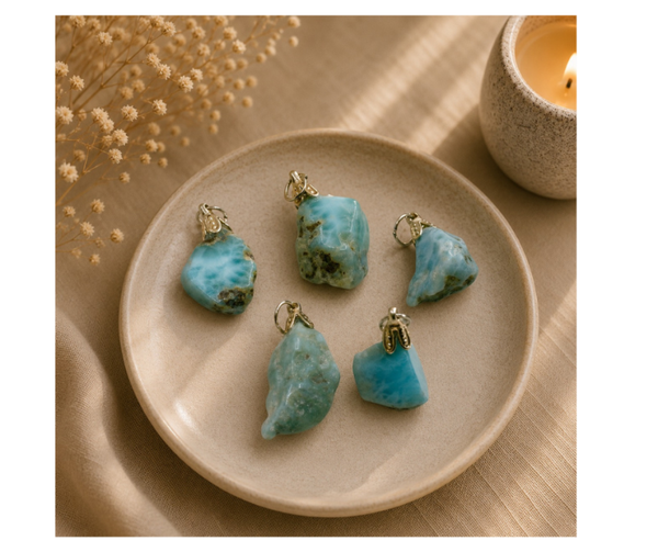 Larimar hanger | Larimar - Heft blokkades op en Heelt je hart