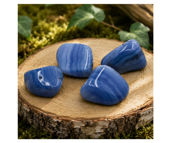 Blue lace agaat trommelsteen | Immuunsysteem en Gemoedsrust