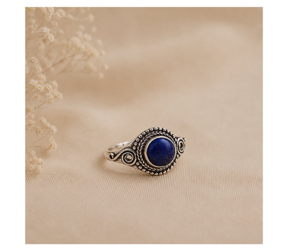 Lapis lazuli verstelbare ring