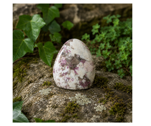 Roze toermalijn kwarts sculptuur
