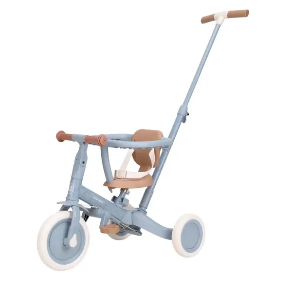 Little Dutch - 4 in 1 driewieler met duwstang - Blauw - Safari Friends