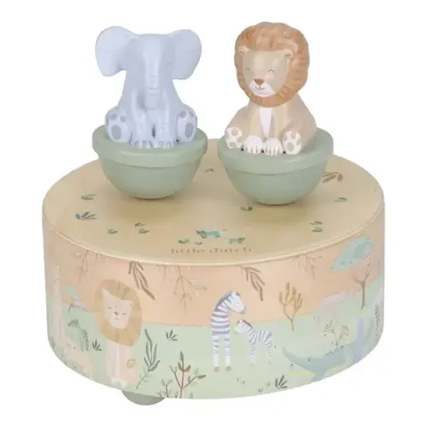 Little Dutch - Houten muziekdoosje - Safari Friends