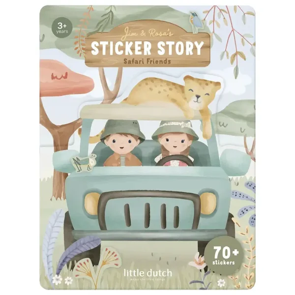 Little Dutch - Stickerset - Safari Friends - Jim en Rosa