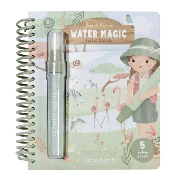 Little Dutch - Waterkleurboek - Safari Friends - Rosa