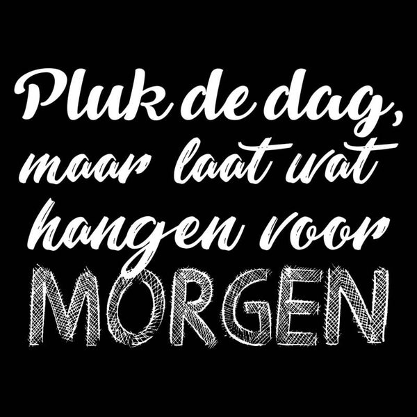 Onderzetter pluk de dag zwart