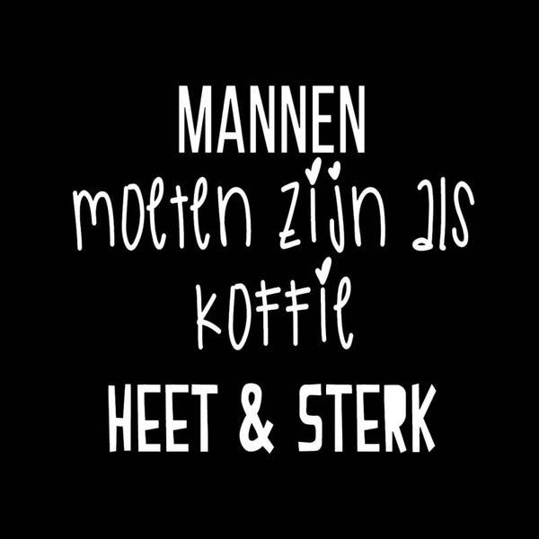 Onderzetter heet en sterk zwart