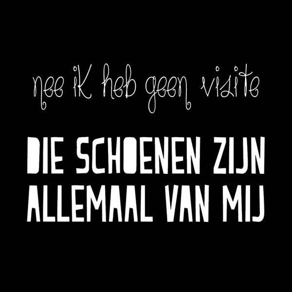Onderzetter visite zwart