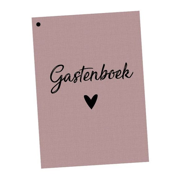 Gastenboek roze 50 pers.