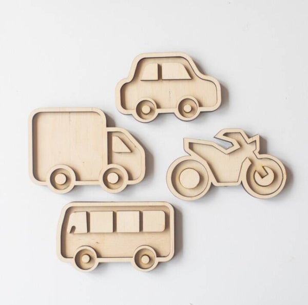 Speeltray set autoweg voertuigen