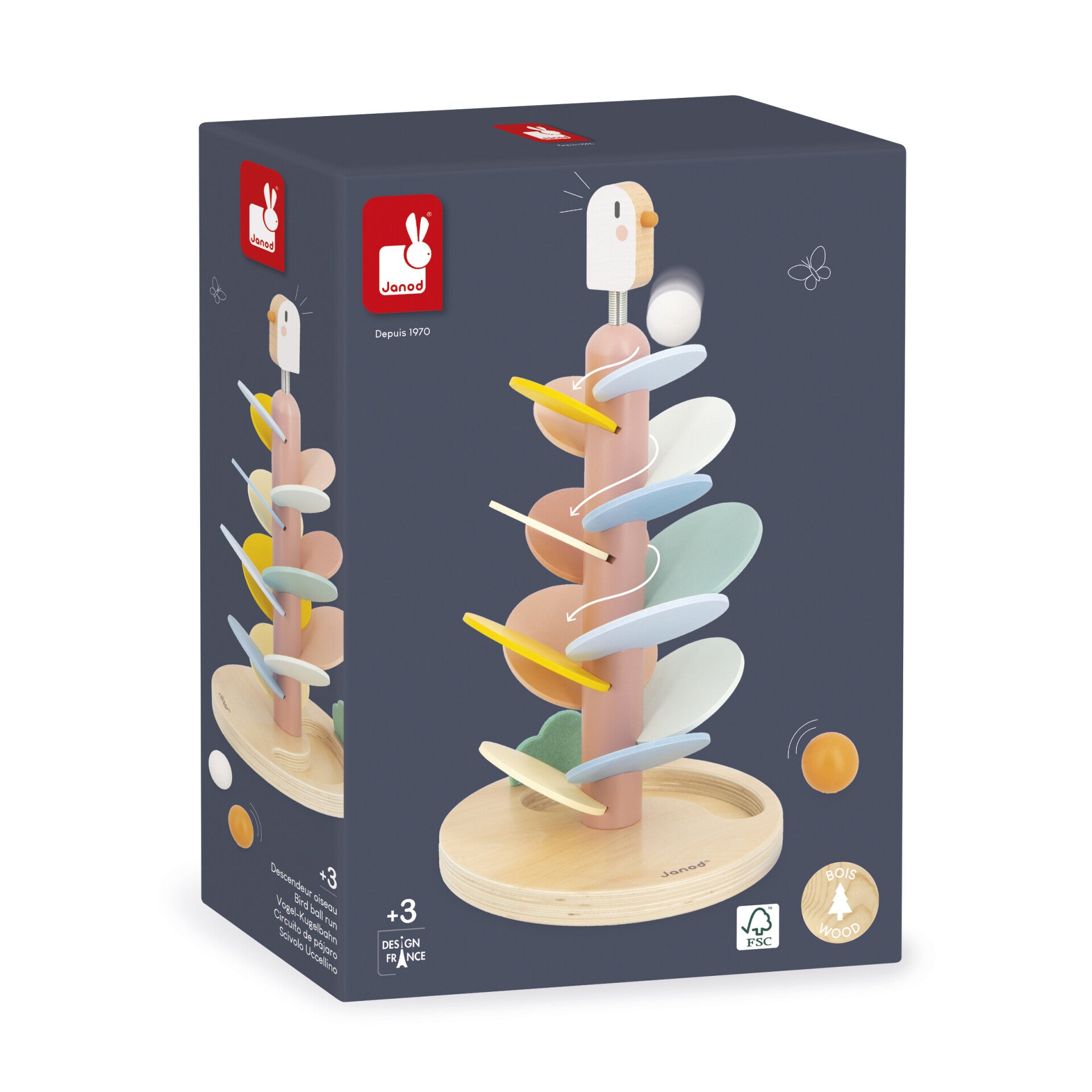 Janod - Sweet Cocoon - Houten vogel ballentoren