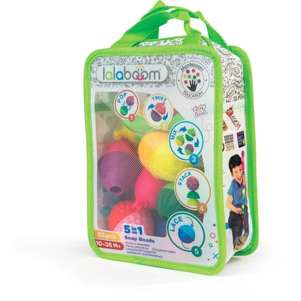 Lalaboom - Educatieve kralen en accessoires - 28 kralen