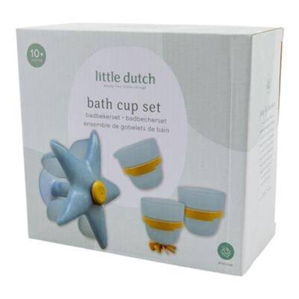 Little Dutch - Badwand beker met zuignap - Blauw