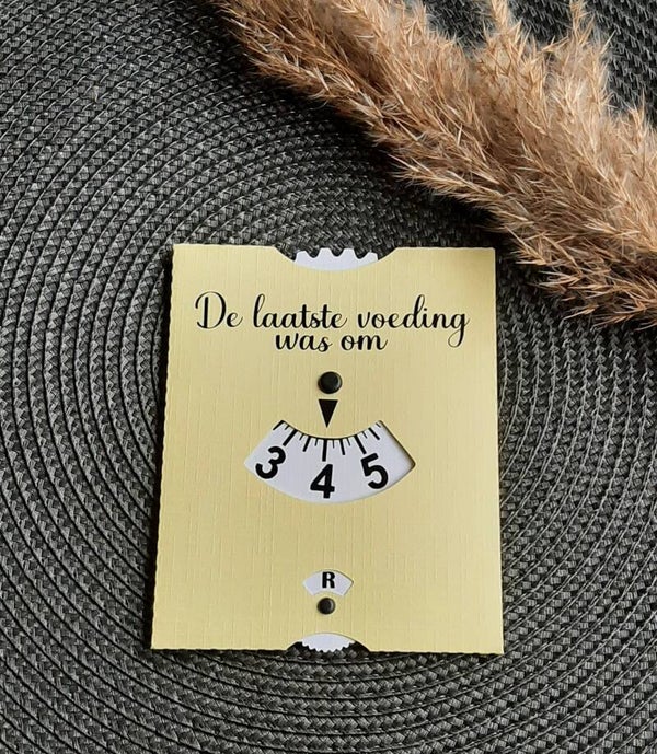 Voedingskaart licht geel