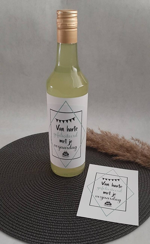 Wijnetiket verjaardag