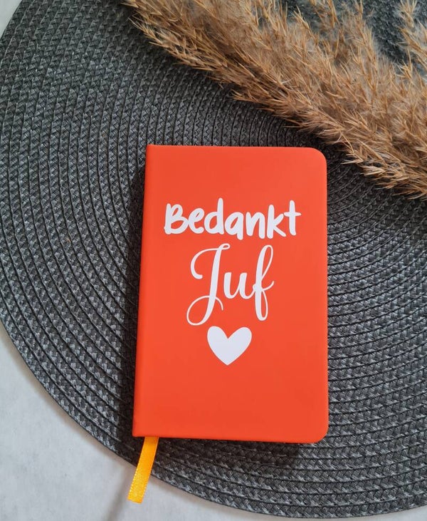 Notitieboekje juf oranje