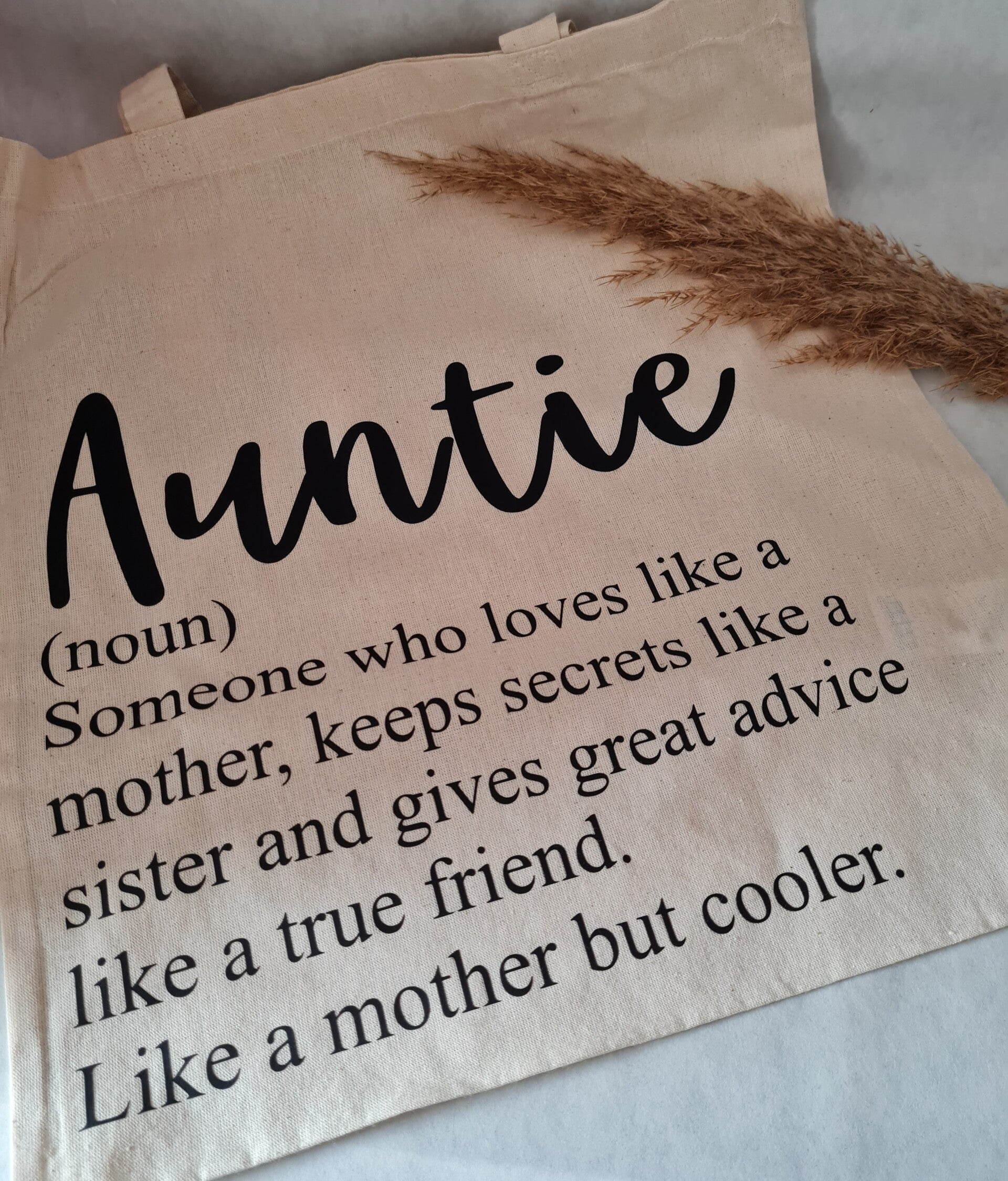Mint11 - Katoenen tas naturel - Auntie