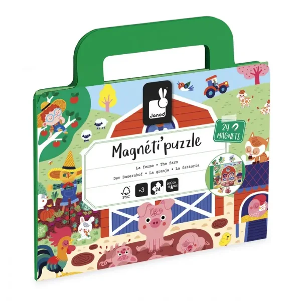Janod - Magnetipuzzel - Boerderij
