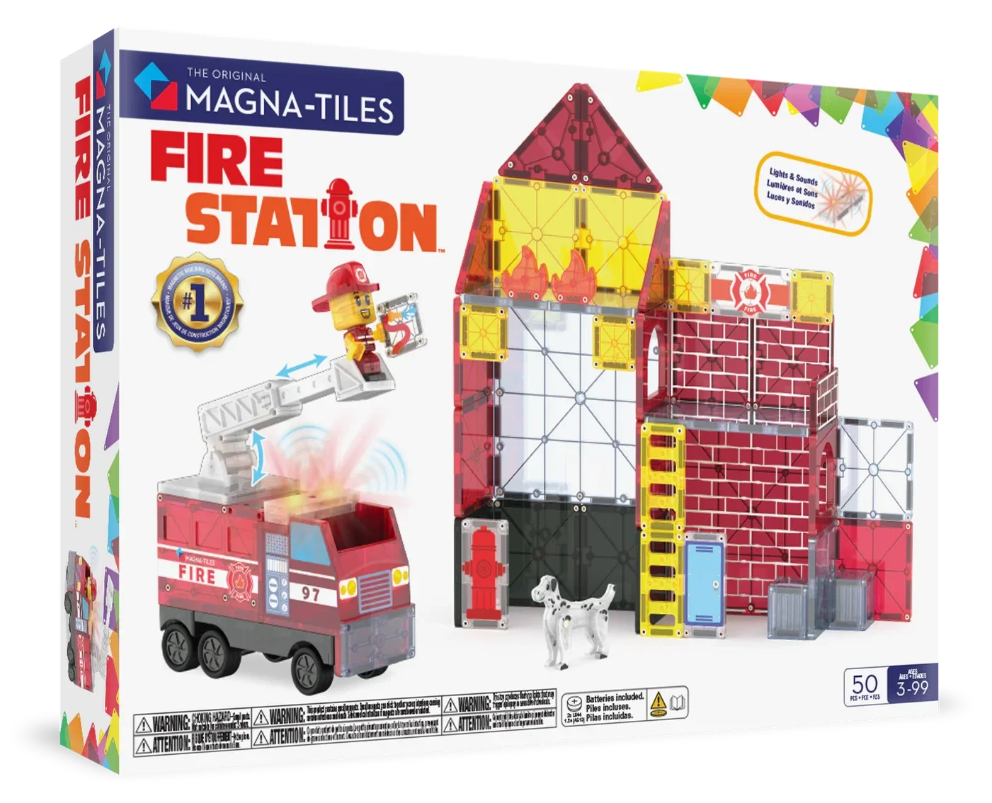 Magna-Tiles - Fire station - 50 stuks