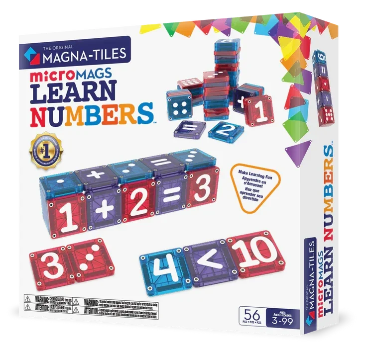 Magna-Tiles - MicroMAGS - Learn numbers
