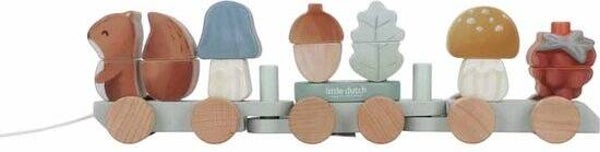 Little Dutch - Blokkentrein eekhoorn - Forest Friends