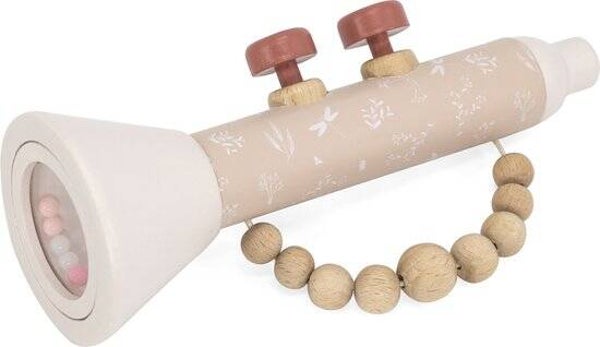 Label Label - Houten trompet - Roze