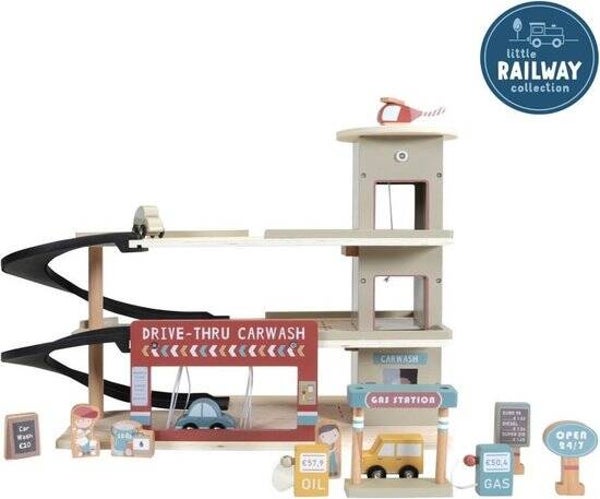 Little Dutch - Treinbaanuitbreidingsset - Garage