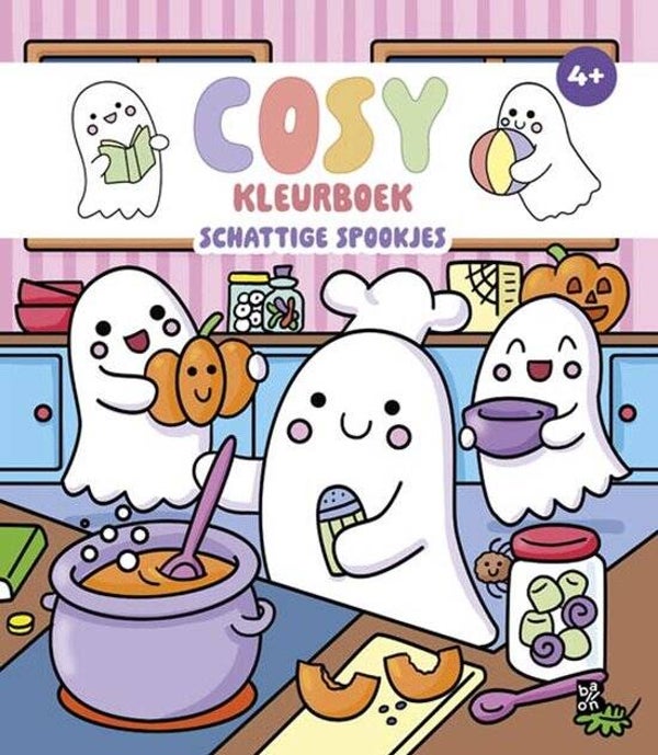 Ballon - Cozy kleurboek - Schattige spookjes