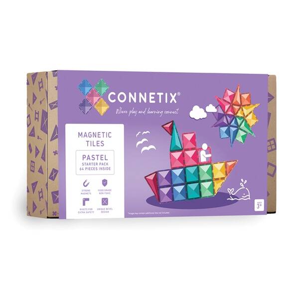Connetix pastel starterpack 64 stuks