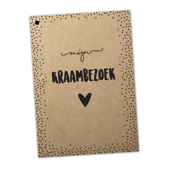 Kraambezoekboek kraft 50 pers.