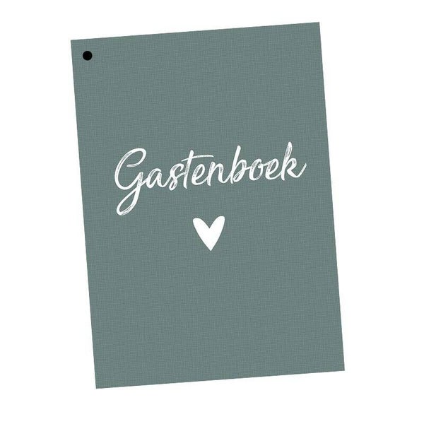 Gastenboek groen 50 pers.