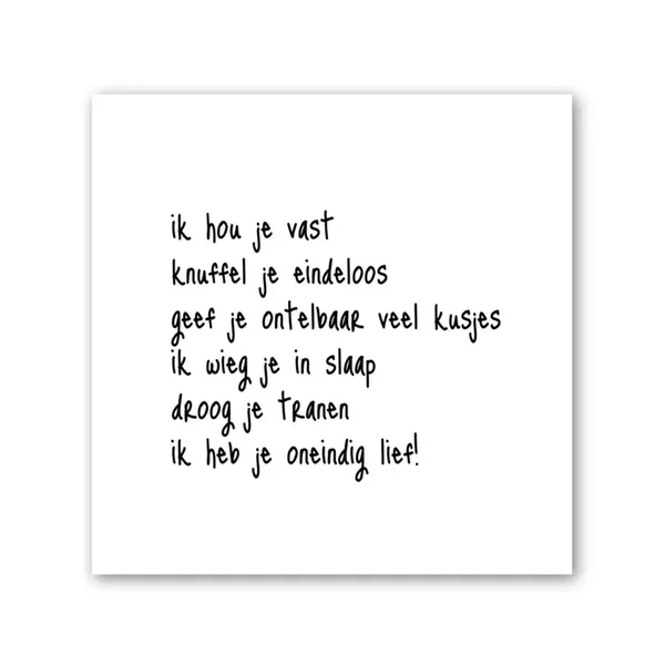 Forex tegeltje - Quotes - Ik heb je oneindig lief!