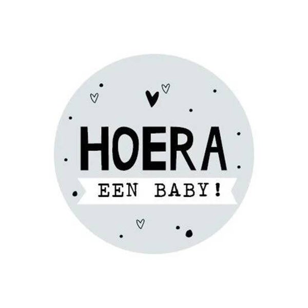 Sticker hoera een baby