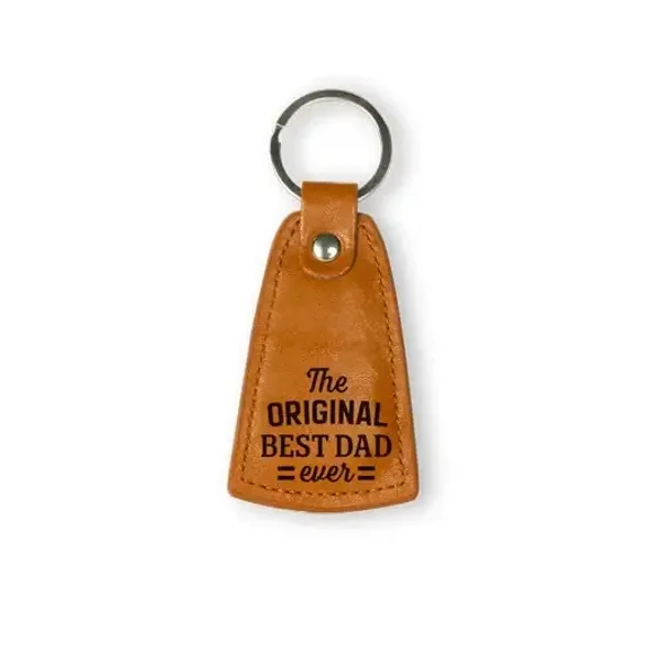 Leren sleutelhanger - Best dad ever