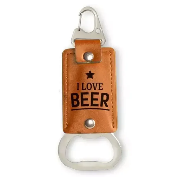Leren opener i love beer