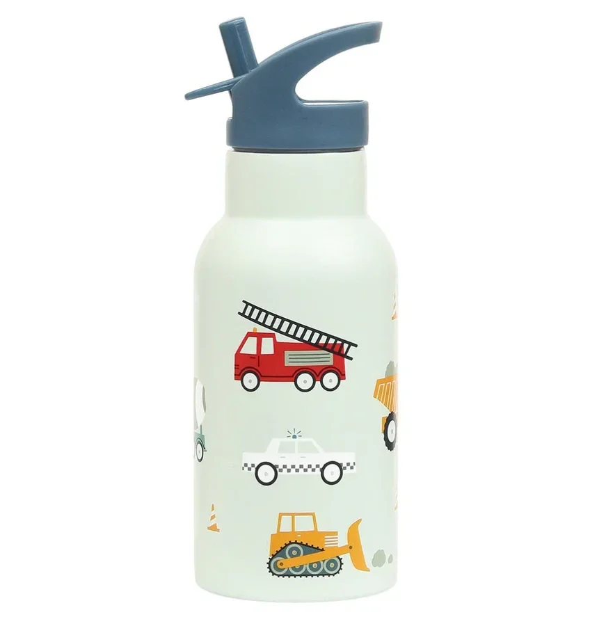 A Little Lovely Company - RVS drinkfles 350 ml - Vehicles