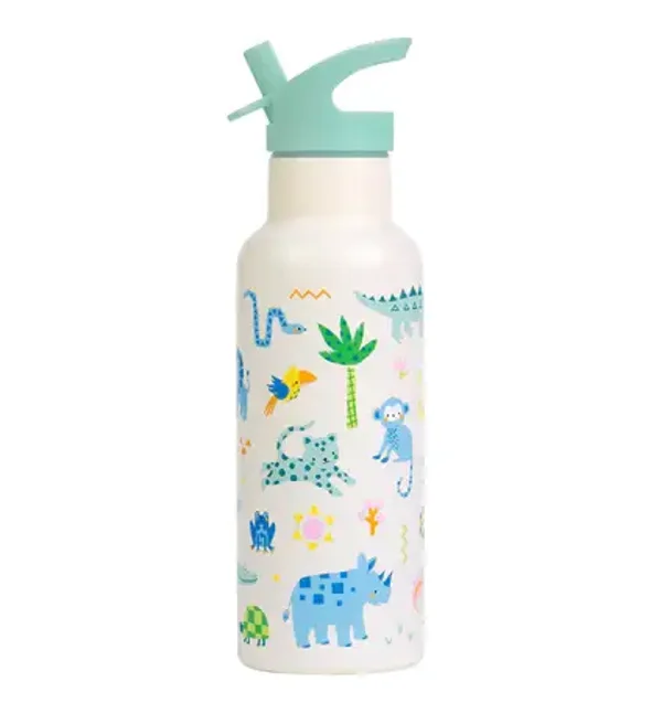 A Little Lovely Company - RVS drinkfles 500 ml - Jungle