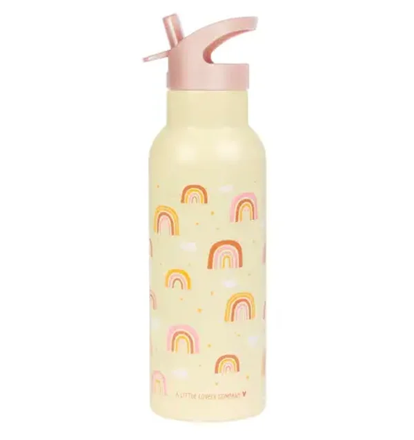 A Little Lovely Company - RVS drinkfles 500 ml - Rainbows